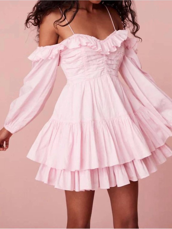 LoveShackFancy Dresses & Skirts - loveshackfancy zennia dress | baby pink mini summer dress